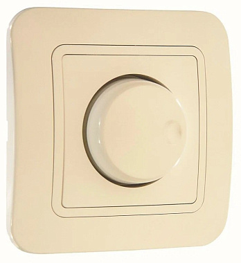 Светорегулятор 1 СП 600Вт поворотный (диммер) без вставки Makel Lillium кремовый