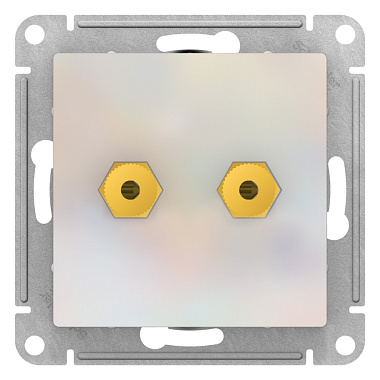 Розетка 1 СП аудио двойная механизм SE AtlasDesign жемчуг