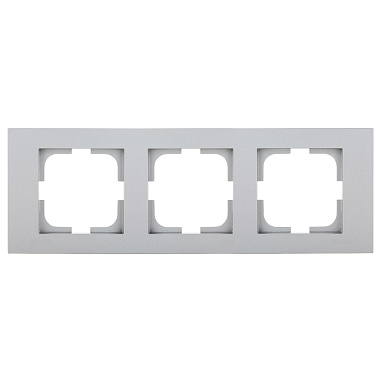 Рамка 3-постовая Ovivo Grano серебро