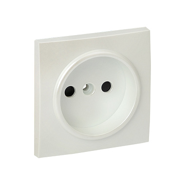 Лицевая панель розетки 1-местной с з/шт EKF Валенсия жемчуг