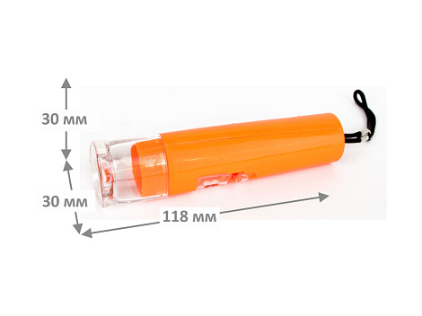 Фонарь Ultraflash оранжевый, 1LED, 1 реж, 3xAG10 в комплекте, пласт., блист.-пакет
