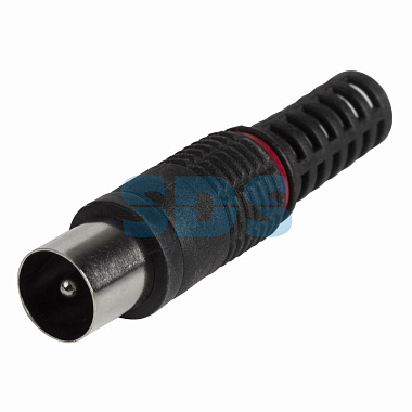 Штекер TV (без пайки) черный PROconnect