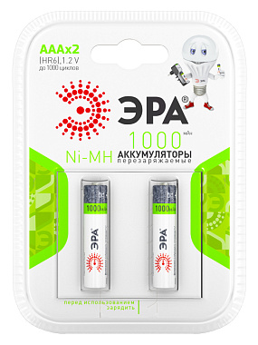 Элемент питания ЭРА HR03-2BL аккум. 1000mAh C0038455