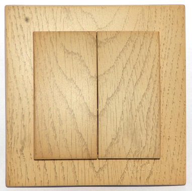 Выключатель 2 СП 10А Nilson Touran Wood клен