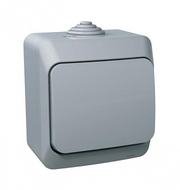 Выключатель 1 ОП IP44 10АХ SE Этюд серый