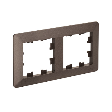 Рамка 2-постовая SE AtlasDesign Air мокко/дымчатый черный
