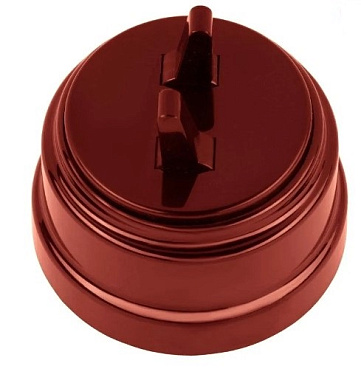 Выключатель 2 ОП 10А Bylectrica Ретро коричневый