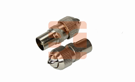 Штекер TV металлический (без пайки)