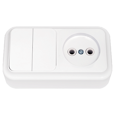 Блок комб. ОП (2кл.выкл.+универ.роз.) Пралеска "БелТИЗ"