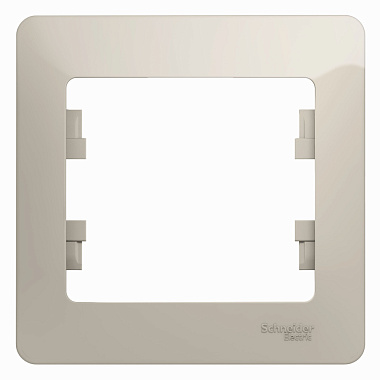 Рамка 1-постовая SE Glossa молочный