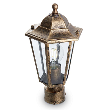 Светильник садово-парковый шестигранник на столб 60Вт черный 6103/PL6103 Feron