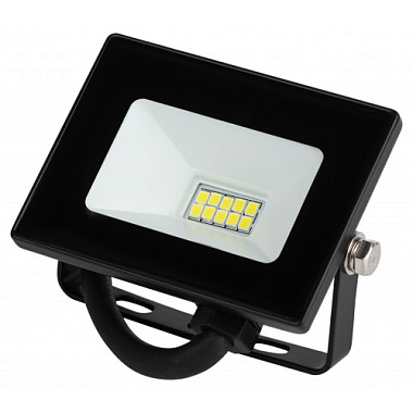 Прожектор светодиодный  10Вт 6500К IP65 800Лм черный ЭРА Б0054584
