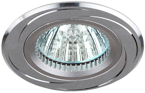 Светильник ЭРА встр алюм MR16 12V/220V 50W серебро/хром C0043822