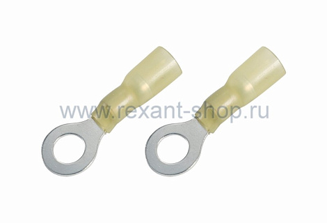 Наконечник кольцевой изолированный НКИ-т 6.0-6 с термоусаживаемой манжетой Rexant