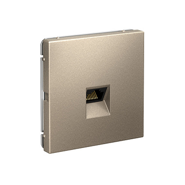 Розетка 1 СП комп. RJ45 кат.6а механизм SE ArtGallery шампань