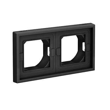 Рамка 2-постовая IP44 SE ArtGallery Aqua карбон