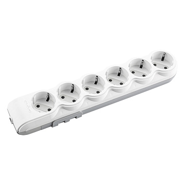 Корпус удлинителя 6 гнезд с/з с выключателем Ovivo