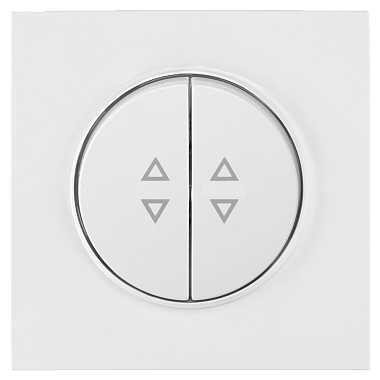 Выключатель 2 СП проходной квадратный Прованс Минск белый