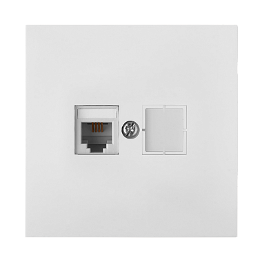 Розетка 1 СП комп. RJ45 кат.5e Bylectrica Carre белый