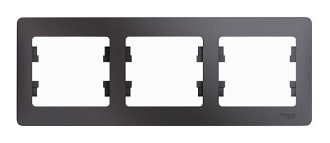 Рамка 3-постовая гориз. SE Glossa графит