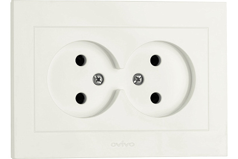 Розетка 2 СП 16А Ovivo Mina белый