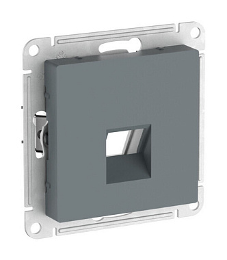 Лицевая панель розетки 1-местной для функций типа Keystone SE Atlasdesign грифель