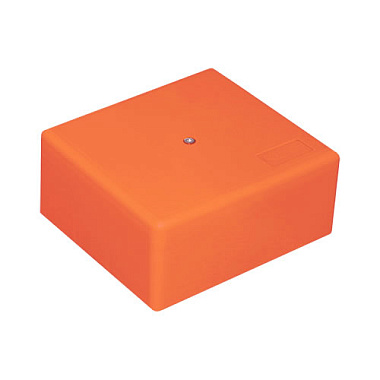 Коробка расп. ОП 75х75х40мм IP41 огнест. E110 без галогена 12 вых. 4P (0,15-2,5мм2) оранж Экопласт