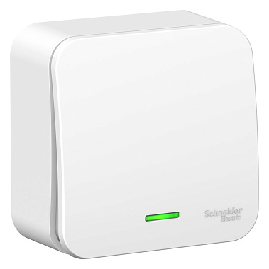 Выключатель 1 ОП 10А (изол.пл.) с подсв. cх.1 SE Blanca белый