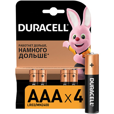 Элемент питания Duracell LR03-4BL BASIC CN Б0026813