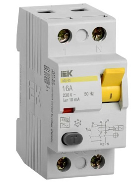 УЗО 2P  16А  10мА 4,5кА ВД1-63 IEK