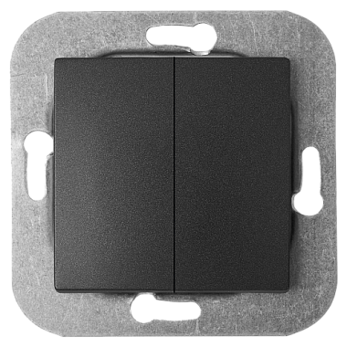 Выключатель 2 СП 10А механизм Bylectrica Уют графит