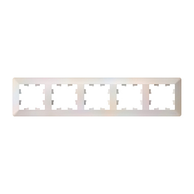 Рамка 5-постовая SE AtlasDesign Air жемчуг/дымчатый белый