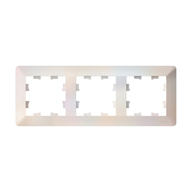 Рамка 3-постовая SE AtlasDesign Air жемчуг/дымчатый белый