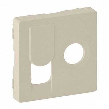 Лицевая панель розетки 2-местной TV+RJ45 Legrand Valena Life слоновая кость