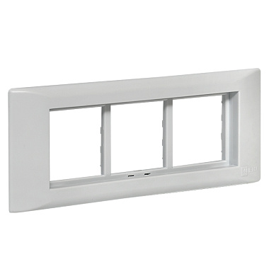 Рамка + суппорт 6 мод. (3 поста) для парапетного кабельного канала EKF C-Line белый