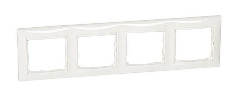 Рамка 4-постовая гориз. Legrand Valena белый