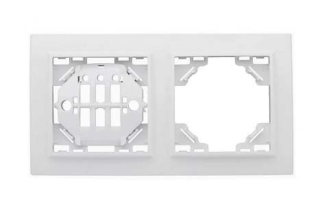 Рамка 2-постовая вертикальная EKF Минск белый