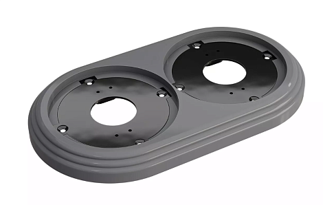 Рамка 2-постовая пластиковая МезонинЪ Усадьба серый