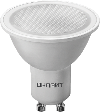 Лампа светодиодная GU10  5Вт 3000К 220-240В рефлектор Онлайт 61 892