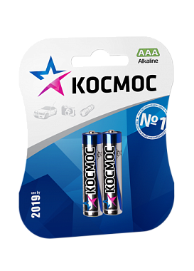 Элемент питания (AAA) щелочной LR03 Alkaline 1,5V 2BL Космос