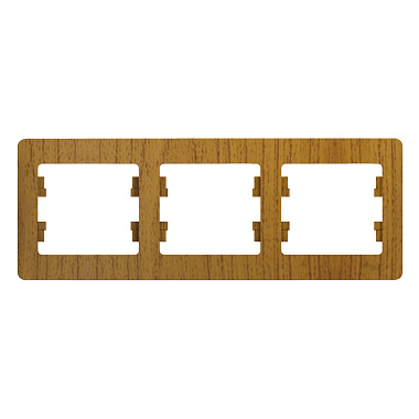Рамка 3-постовая гориз. SE Glossa дуб