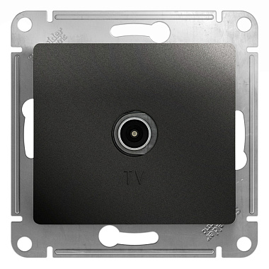 Розетка 1 СП TV оконечная 1дБ механизм SE Glossa антрацит
