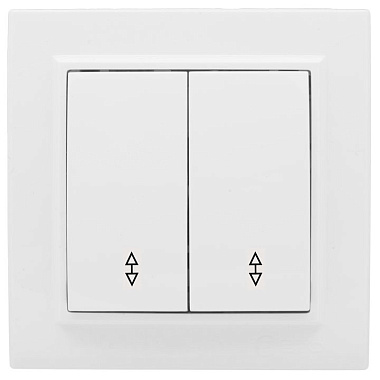 Выключатель 2 СП 10А проходной EKF Минск белый