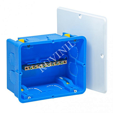 Коробка уравнивания потенциалов СП 140х112х70мм ГСК IP30 (пласт. лапки, шина 6х9 на углов. изол. 8 групп) Рувинил