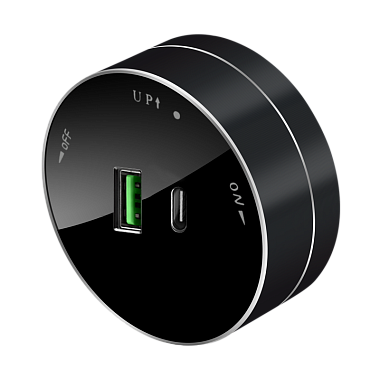 Розетка трековой системы 2хUSB (тип А+С) 18Вт, 5В/3А SE MultiTrack антрацит