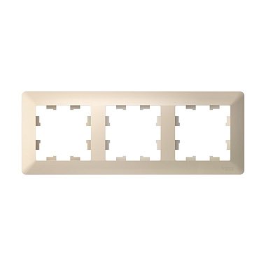 Рамка 3-постовая SE AtlasDesign Air бежевый/дымчатый белый