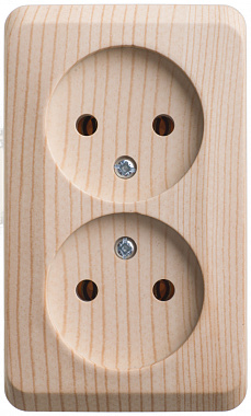 Розетка 2 ОП 16А SE Этюд сосна