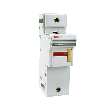 Держатель предохранителя 1P для ПВЦ 10x38 (с индик.) EKF