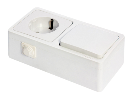 Блок ОП (1кл. + 1роз.с з/к) IP22 Ne-ad Murat белый