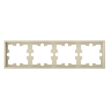 Рамка 4-постовая Bylectrica Carre бежевый